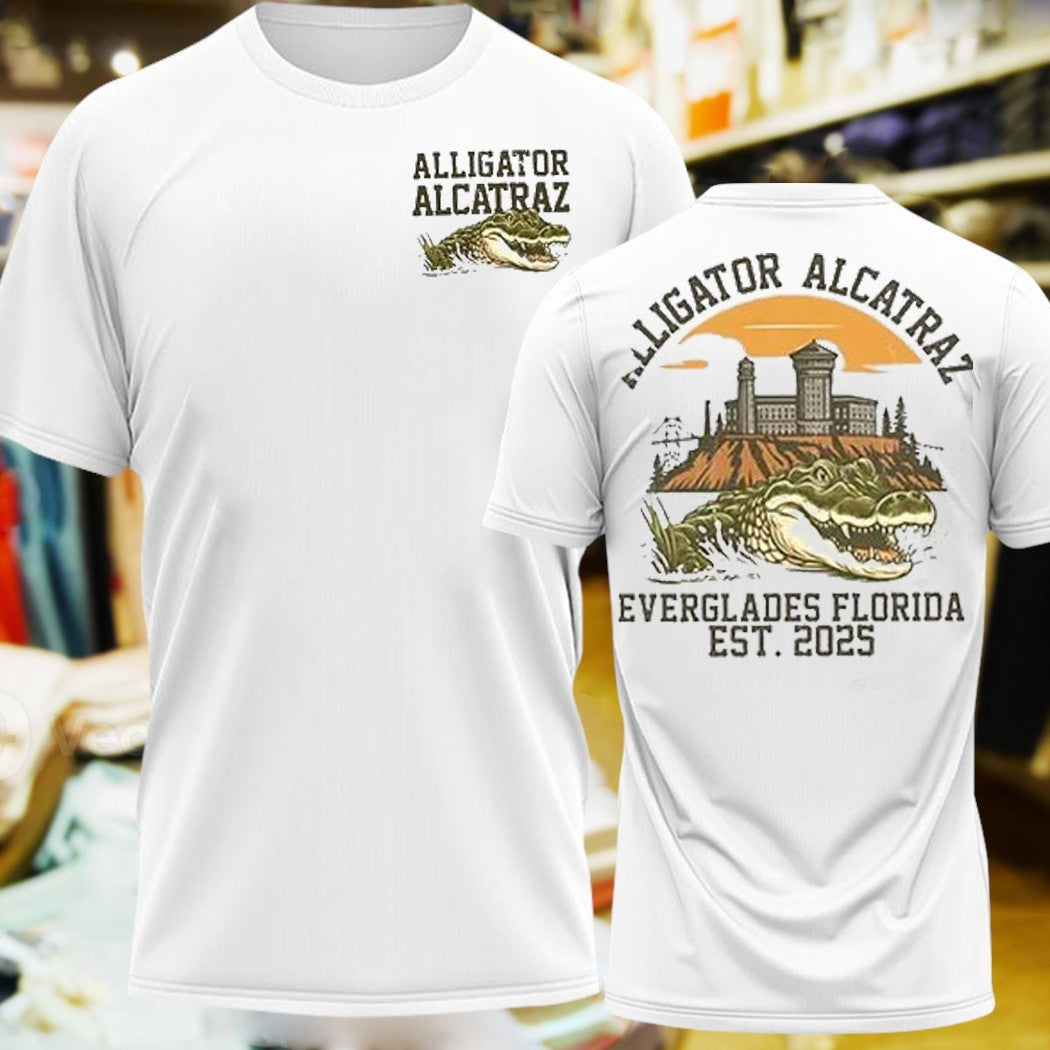 Alligator Alcatraz Everglades Florida Est. 2025 - Adult & Kids T-Shirts, Sweatshirts & Hoodies apparel design preview 1