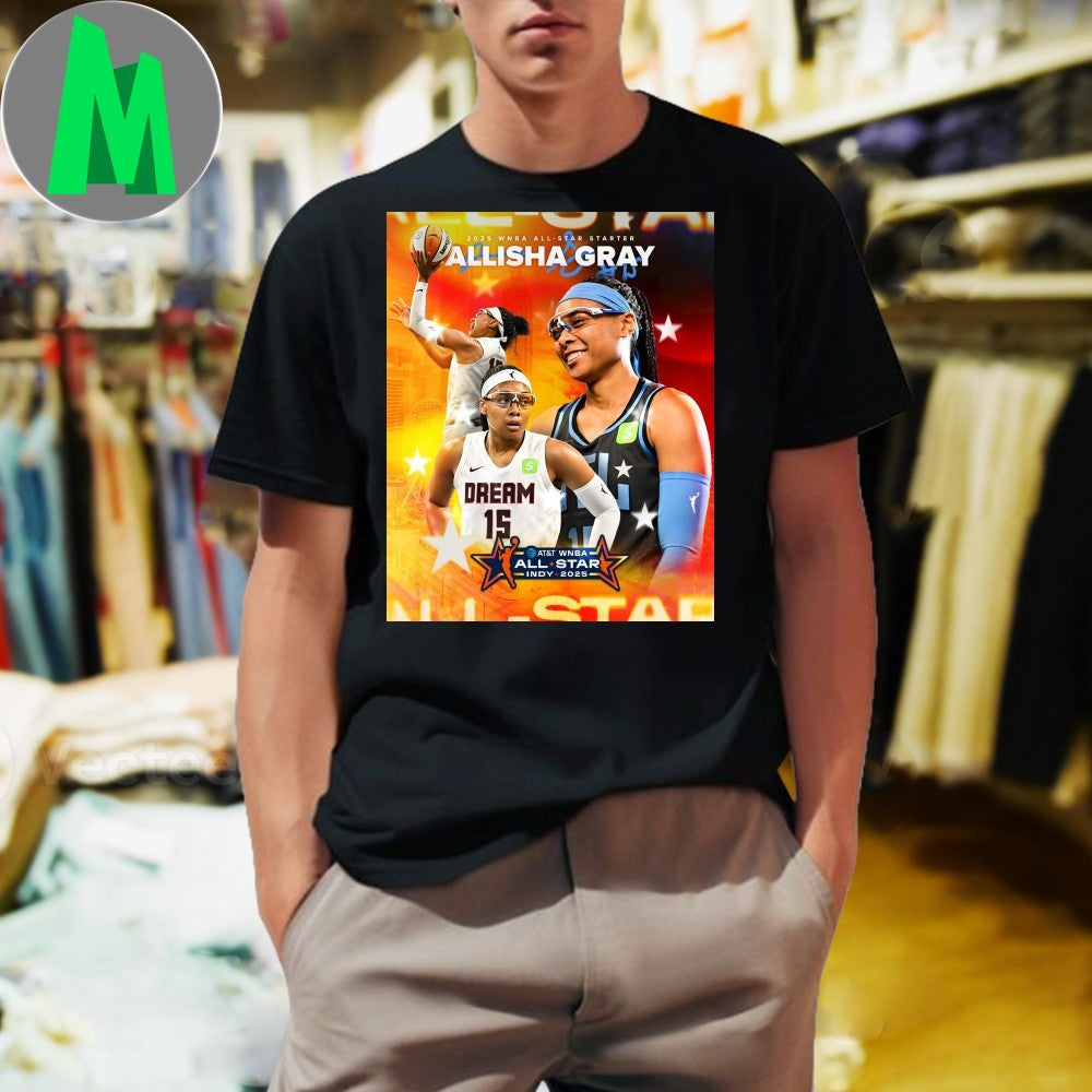 Allisha Gray 2025 WNBA All-Star Starter Basketball - Adult & Kids T-Shirts, Sweatshirts & Hoodies apparel design preview 1
