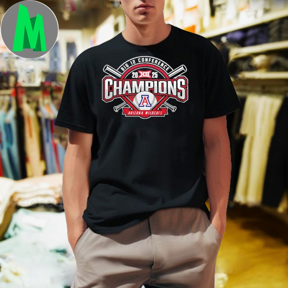 Arizona Wildcats Baseball 2025 Big 12 Conference - Adult & Kids T-Shirts, Sweatshirts & Hoodies apparel design preview 1
