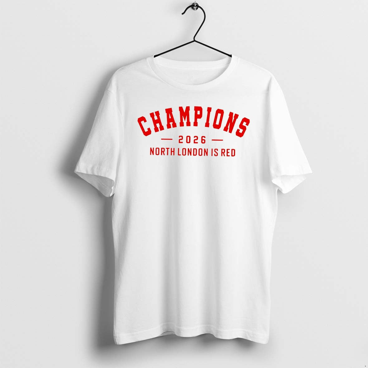 Official Arsenal Champions 2026 North London Is Red - Adult & Kids T-Shirts, Sweatshirts & Hoodies apparel design preview 1