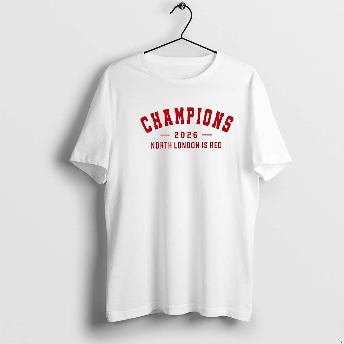 Official Arsenal Champions 2026 North London Is Red - Adult & Kids T-Shirts, Sweatshirts & Hoodies apparel design preview 1