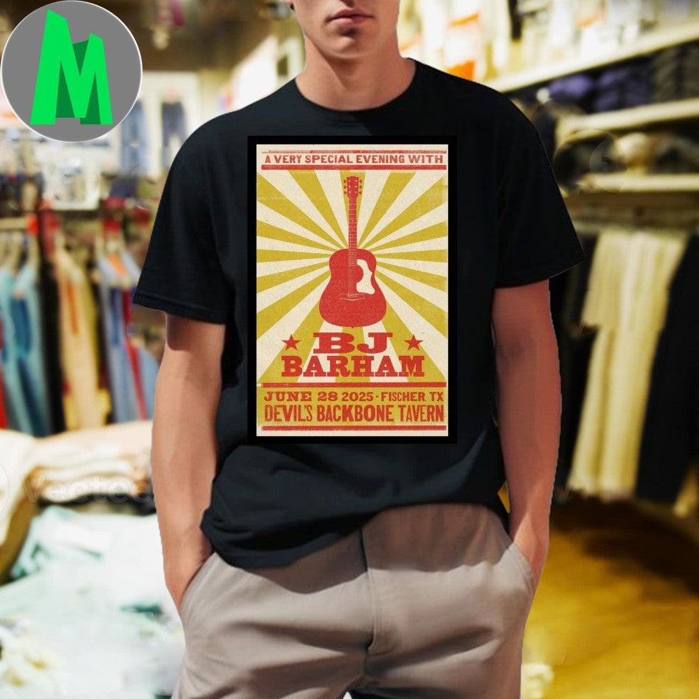 BJ Barham June 28, 2025 Devil's Backbone Tavern, - Adult & Kids T-Shirts, Sweatshirts & Hoodies apparel design preview 1