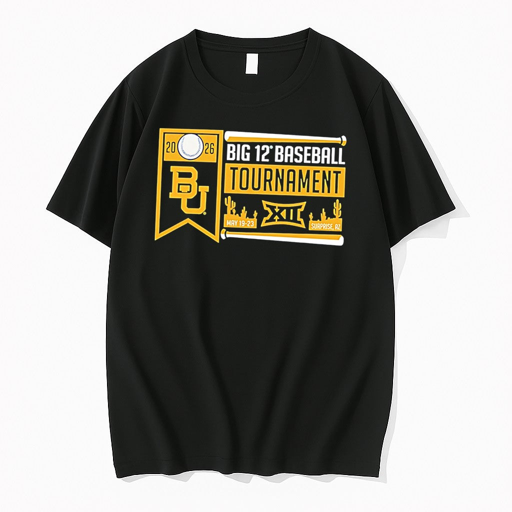 Official Baylor Bears 2026 Big 12 Baseball Tournament - Adult & Kids T-Shirts, Sweatshirts & Hoodies apparel design preview 1