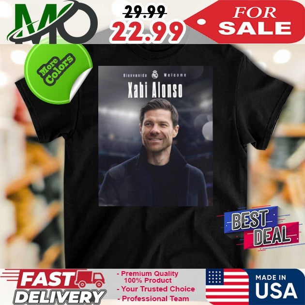 Bienvenido Welcome Xabi Alonso Real Madrid Football - Adult & Kids T-Shirts, Sweatshirts & Hoodies apparel design preview 1