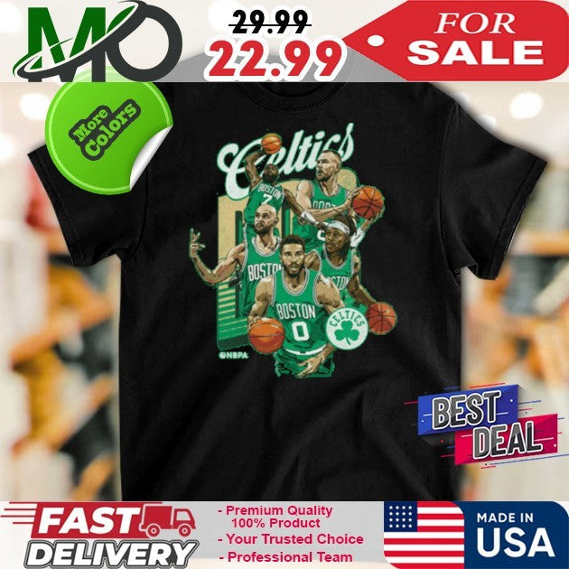 Boston Celtics Starting 5 NBA 2025 Basketball Fan - Adult & Kids T-Shirts, Sweatshirts & Hoodies apparel design preview 1