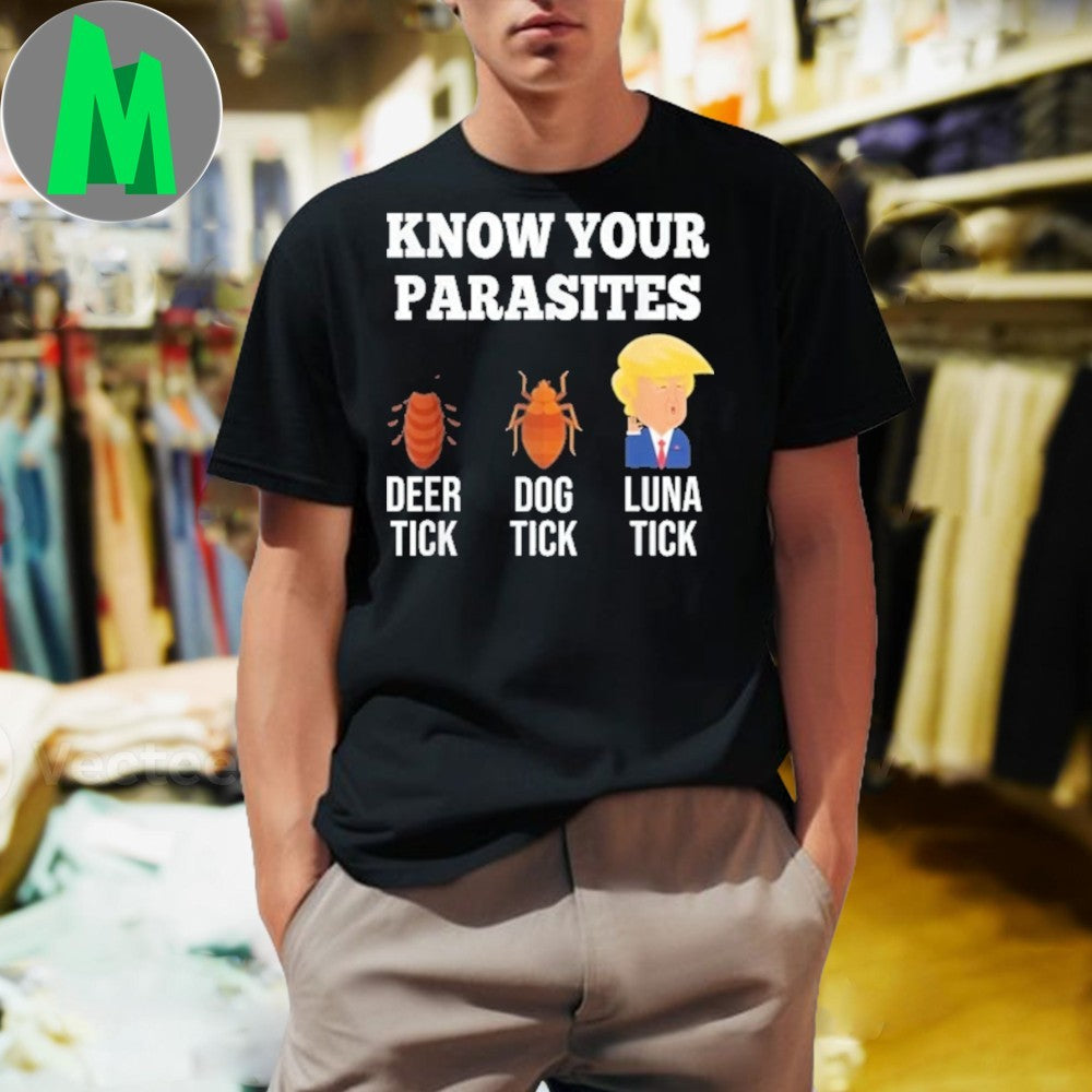 Bruce Springsteen Know Your Parasites Anti-Trump - Adult & Kids T-Shirts, Sweatshirts & Hoodies apparel design preview 1