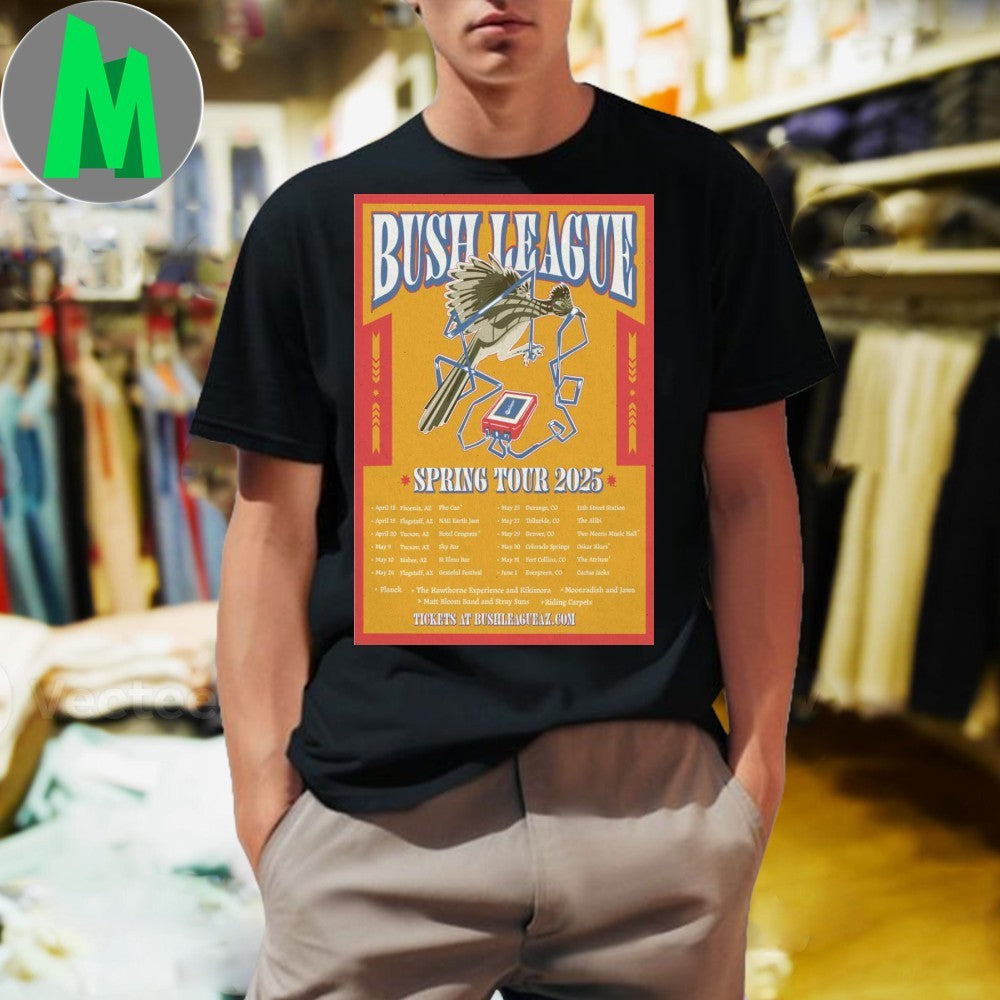 Bush League 2025 Spring Tour Concert Schedule Graphic - Adult & Kids T-Shirts, Sweatshirts & Hoodies apparel design preview 1