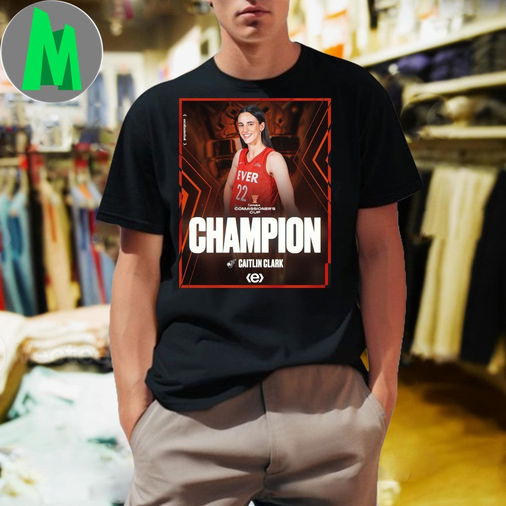 Caitlin Clark #22 WNBA Commissioner's Cup Champion - Adult & Kids T-Shirts, Sweatshirts & Hoodies apparel design preview 1