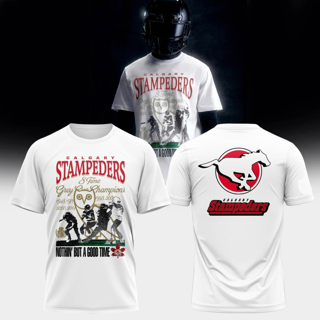 Calgary Stampeders 8-Time Grey Cup Champions Fan - Adult & Kids T-Shirts, Sweatshirts & Hoodies apparel design preview 1