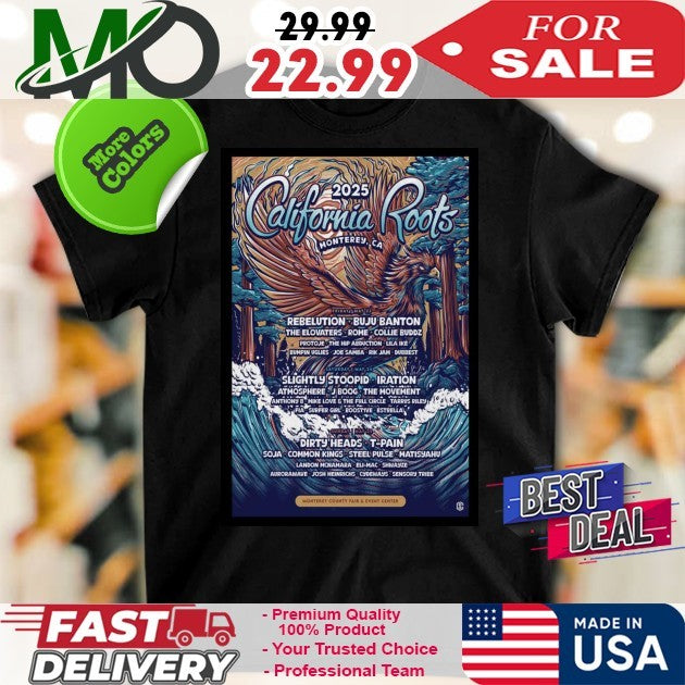 California Roots Festival 2025 Poster - Adult & Kids T-Shirts, Sweatshirts & Hoodies apparel design preview 1