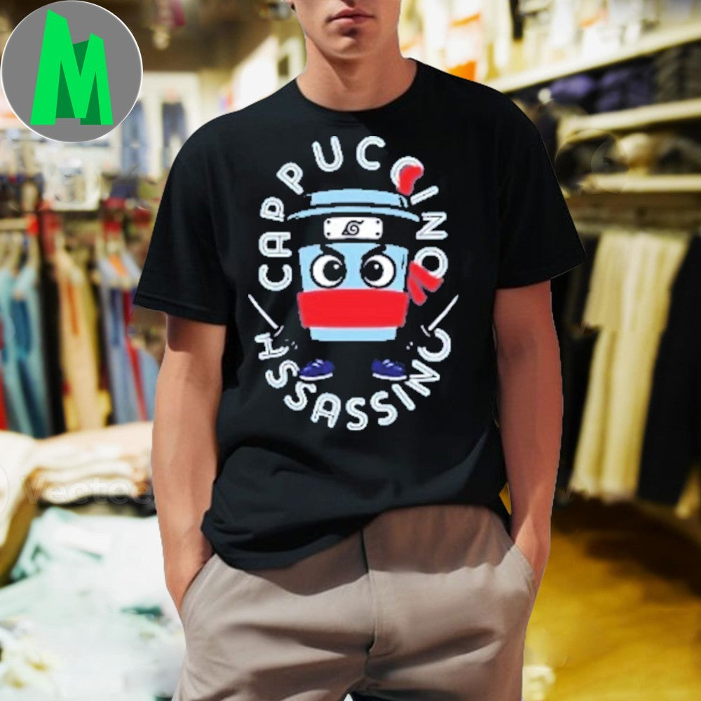 Cappuccino Assassino Ninja Coffee - Adult & Kids T-Shirts, Sweatshirts & Hoodies apparel design preview 1