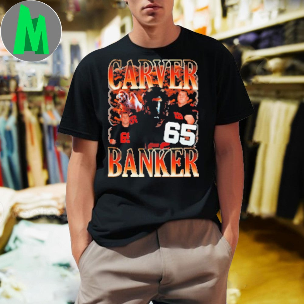 Carver Banker Number 65 Football Vintage - Adult & Kids T-Shirts, Sweatshirts & Hoodies apparel design preview 1