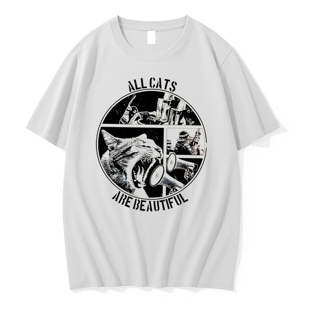Official Cat And Soldier All Cats Are Beautiful Jpg - Adult & Kids T-Shirts, Sweatshirts & Hoodies apparel design preview 1