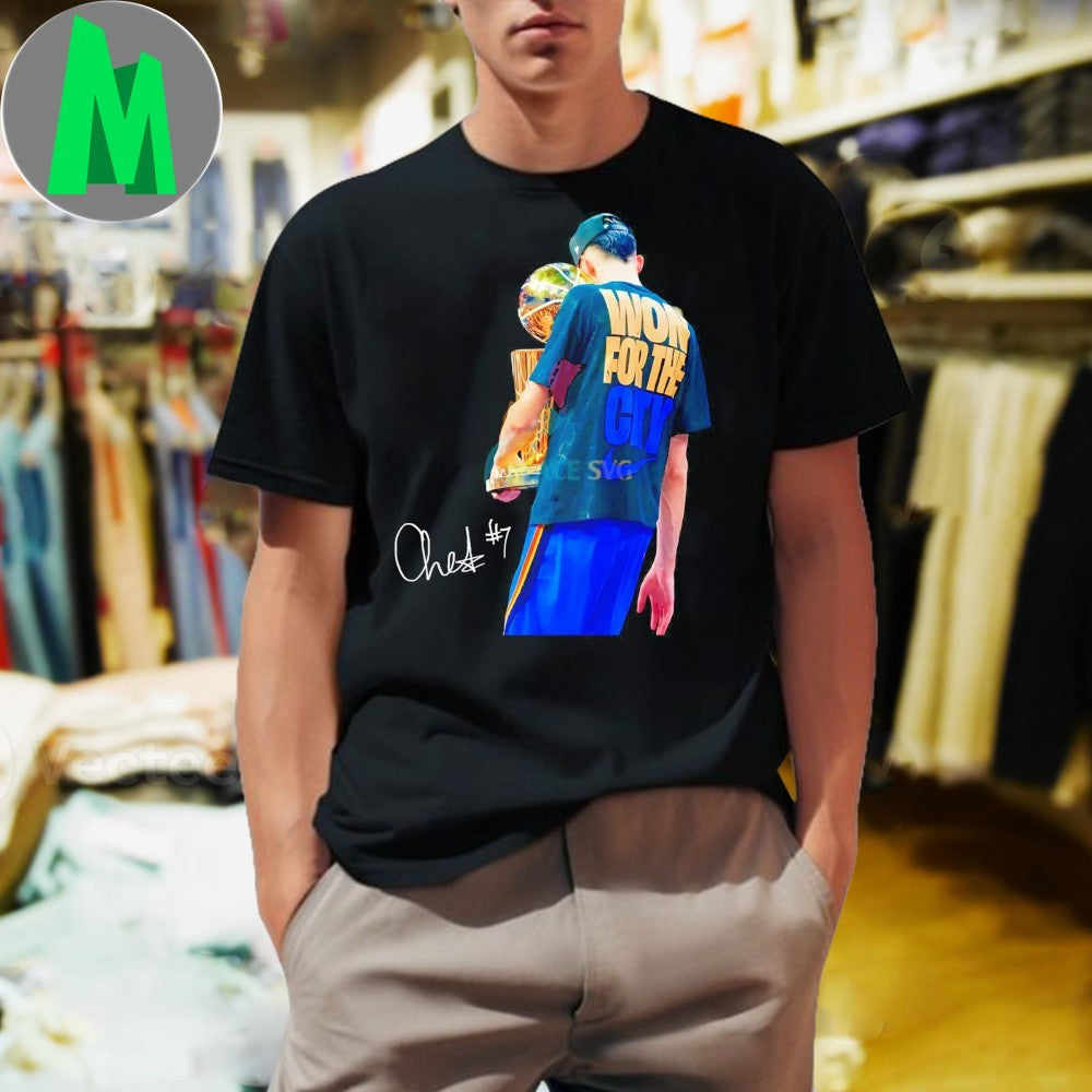 Chet Holmgren I Work For The City 2025 Championship - Adult & Kids T-Shirts, Sweatshirts & Hoodies apparel design preview 1