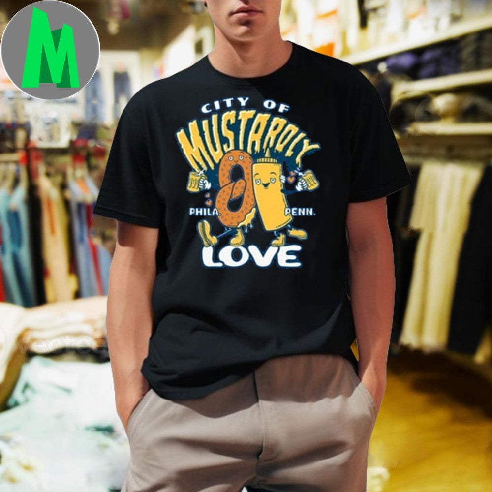 City of Mustard Love Philadelphia Soft Pretzel - Adult & Kids T-Shirts, Sweatshirts & Hoodies apparel design preview 1