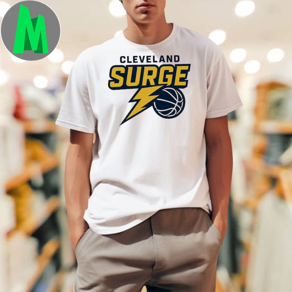 Cleveland Surge Basketball Team Logo - Adult & Kids T-Shirts, Sweatshirts & Hoodies apparel design preview 1