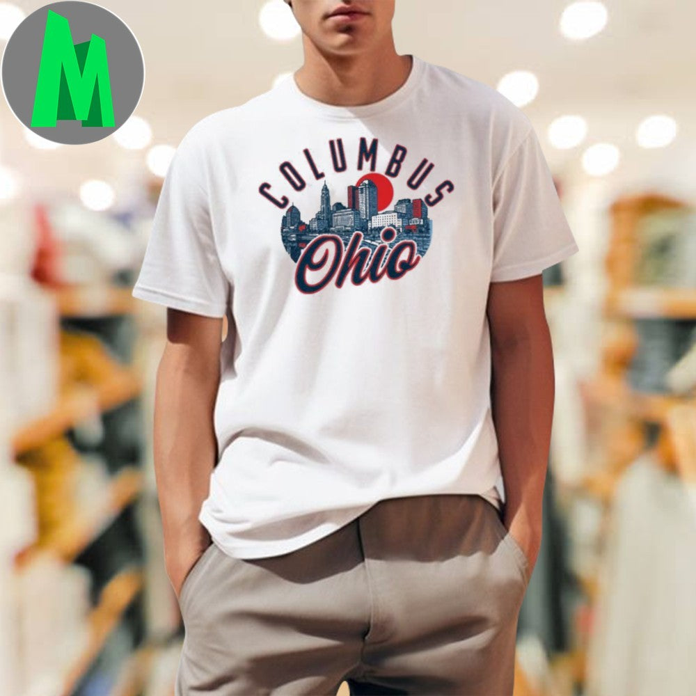 Columbus Ohio USA City Skyline Graphic - Adult & Kids T-Shirts, Sweatshirts & Hoodies apparel design preview 1