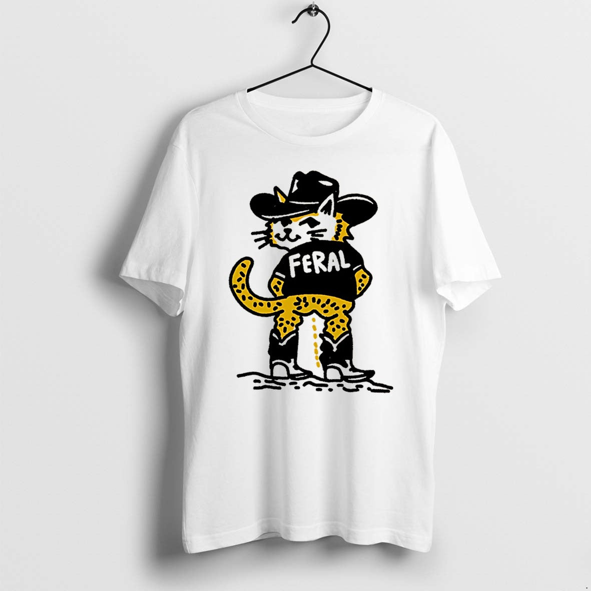 Official Cowboy Cat Feral Funny Jpg - Adult & Kids T-Shirts, Sweatshirts & Hoodies apparel design preview 1