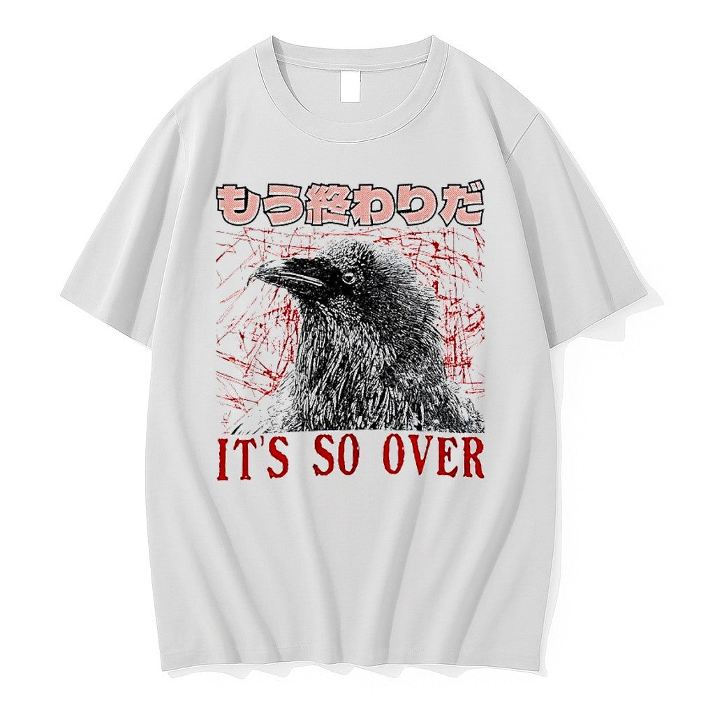 Official Crow Its So Over Japanese Grunge Meme Jpg - Adult & Kids T-Shirts, Sweatshirts & Hoodies apparel design preview 1