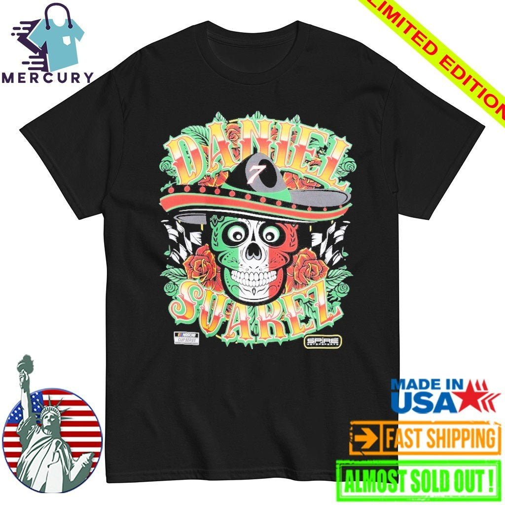 Daniel Suarez Classic Ink #7 Spire Motorsports - Adult & Kids T-Shirts, Sweatshirts & Hoodies apparel design preview 1