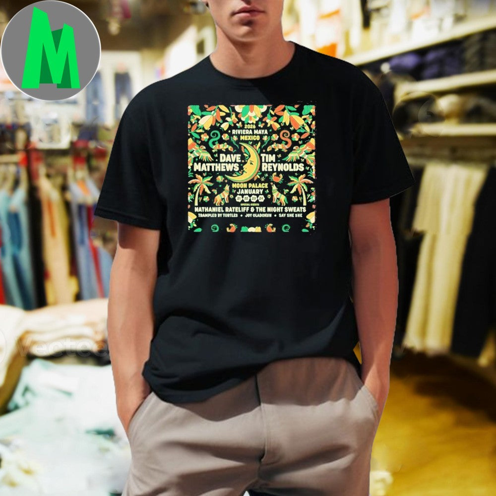 Dave Matthews Tim Reynolds Riviera Maya Mexico 2026 - Adult & Kids T-Shirts, Sweatshirts & Hoodies apparel design preview 1