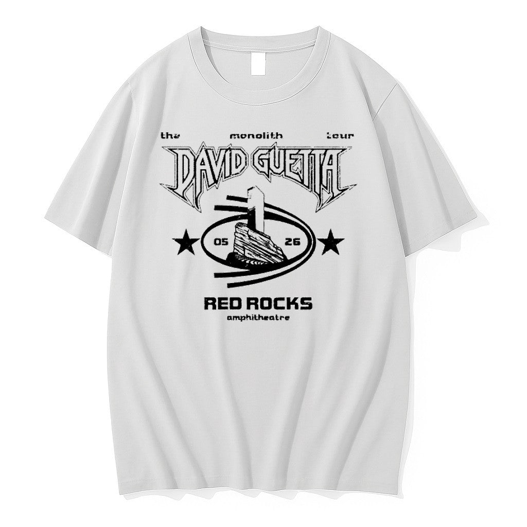 Official David Guetta The Monolith Tour Red Rocks - Adult & Kids T-Shirts, Sweatshirts & Hoodies apparel design preview 1