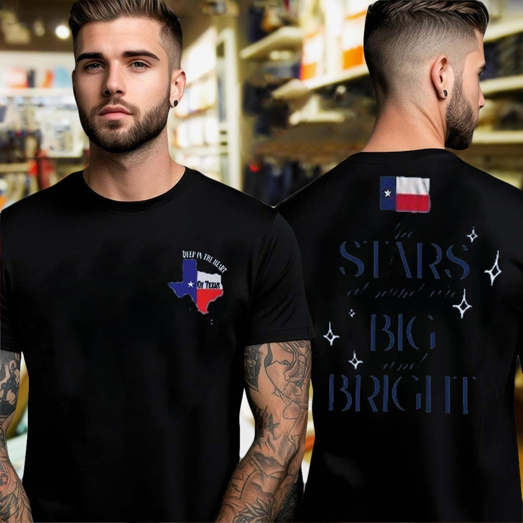 Deep In The Heart Of Texas Stars At Night Flood - Adult & Kids T-Shirts, Sweatshirts & Hoodies apparel design preview 1
