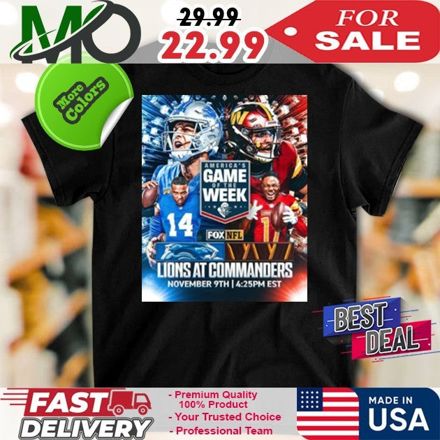 Detroit Lions At Washington Commanders America's Game - Adult & Kids T-Shirts, Sweatshirts & Hoodies apparel design preview 1