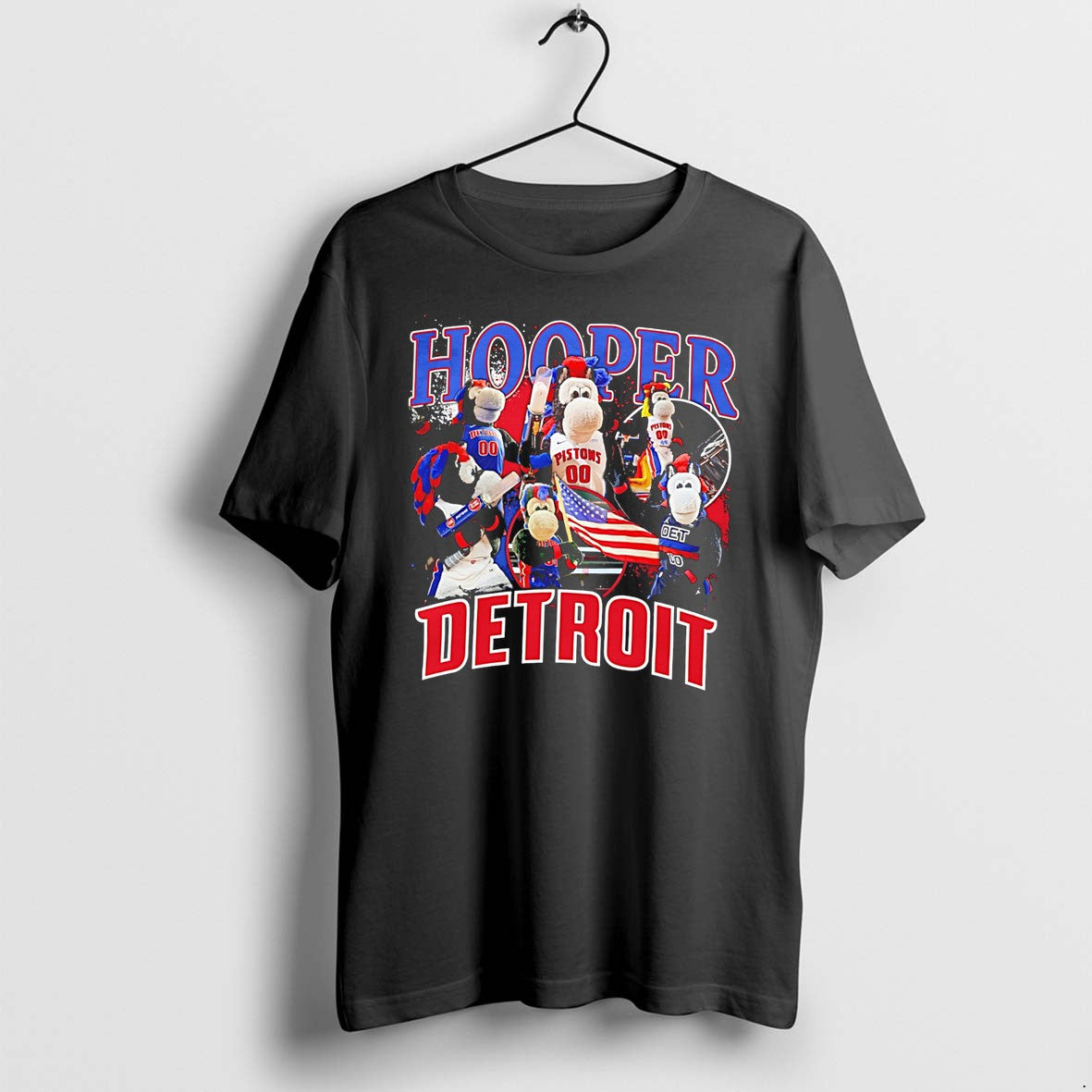 Official Detroit Pistons 2026 Nba Hooper Mascot - Adult & Kids T-Shirts, Sweatshirts & Hoodies apparel design preview 1