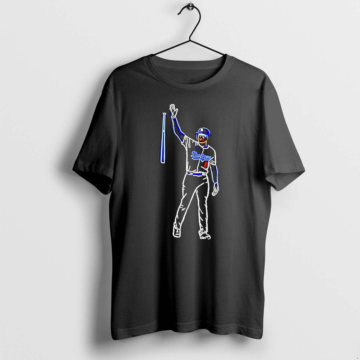 Official Dodgers Freddie Freeman Walk Off Homer Neon - Adult & Kids T-Shirts, Sweatshirts & Hoodies apparel design preview 1