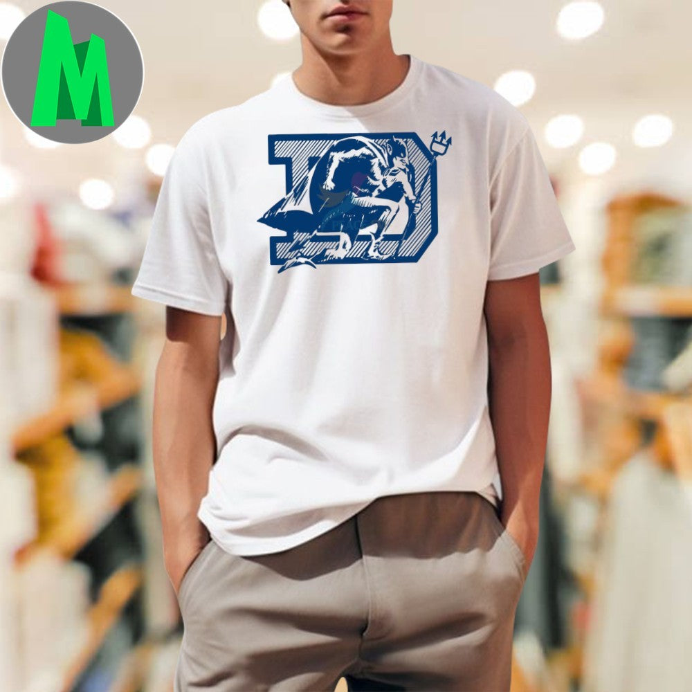Duke Sprinting Blue Devil Logo Vintage - Adult & Kids T-Shirts, Sweatshirts & Hoodies apparel design preview 1