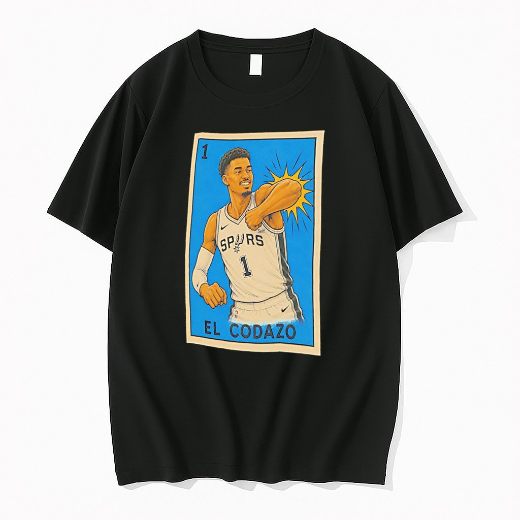 Official El Codazo Victor Wembanyama San Antonio - Adult & Kids T-Shirts, Sweatshirts & Hoodies apparel design preview 1