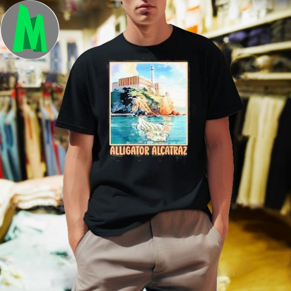 Florida Alcatraz Island Alligator Graphic - Adult & Kids T-Shirts, Sweatshirts & Hoodies apparel design preview 1