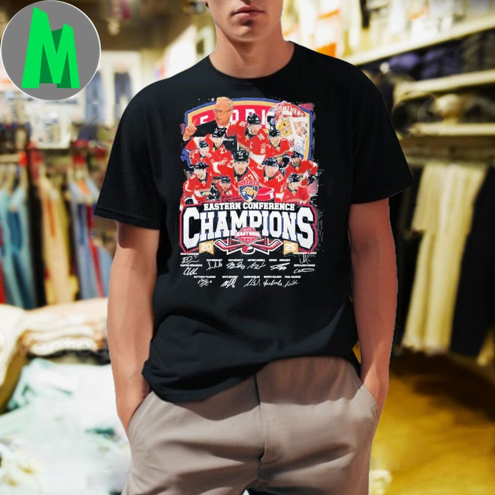 Florida Panthers 2025 Eastern Conference Champions - Adult & Kids T-Shirts, Sweatshirts & Hoodies apparel design preview 1