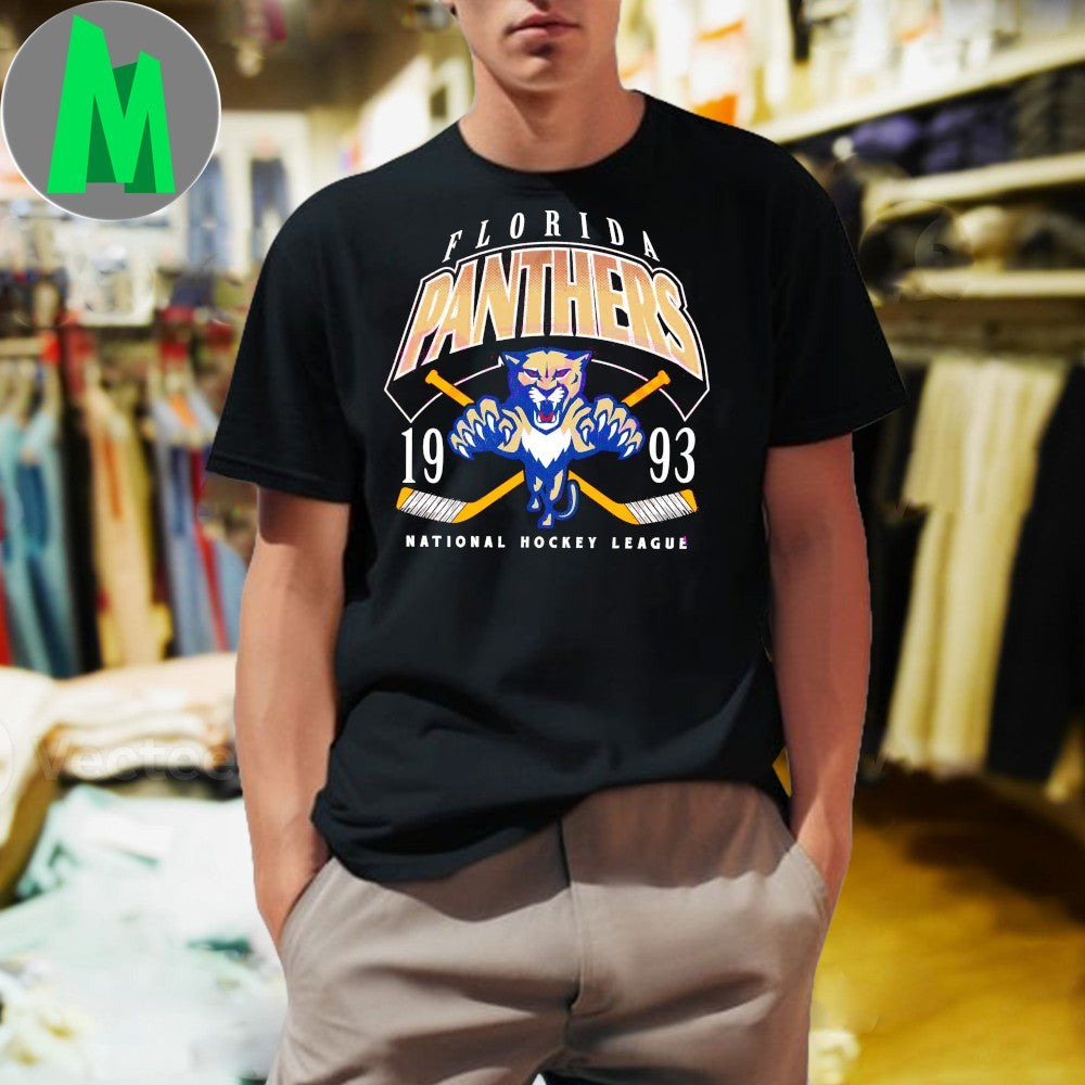 Florida Panthers Locker Room Retro 1993 Hockey - Adult & Kids T-Shirts, Sweatshirts & Hoodies apparel design preview 1