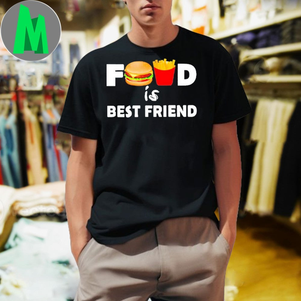 Food Is Best Friend Funny Graphic - Adult & Kids T-Shirts, Sweatshirts & Hoodies apparel design preview 1