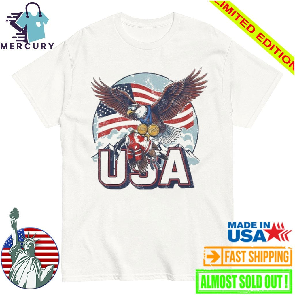 Funny USA Ice Hockey Eagle Champions 2026 - Adult & Kids T-Shirts, Sweatshirts & Hoodies apparel design preview 1