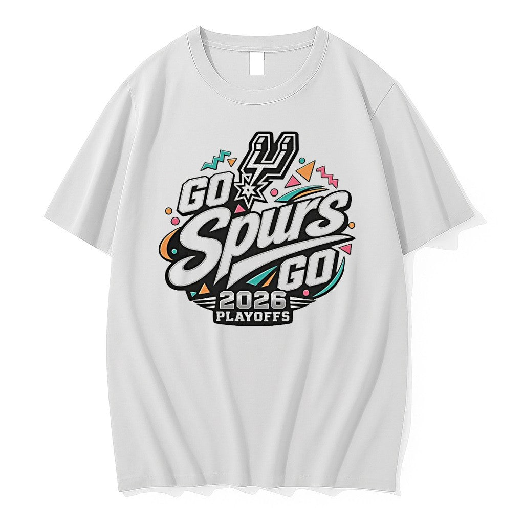 Official Go Spurs 2026 Playoffs San Antonio Vintage - Adult & Kids T-Shirts, Sweatshirts & Hoodies apparel design preview 1