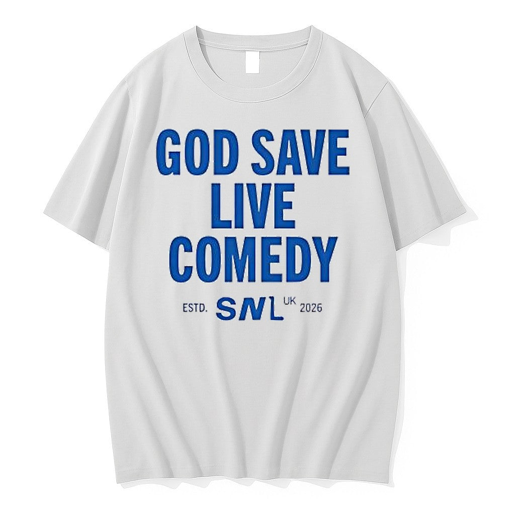 Official God Save Live Comedy Snl Uk 2026 Jpg - Adult & Kids T-Shirts, Sweatshirts & Hoodies apparel design preview 1