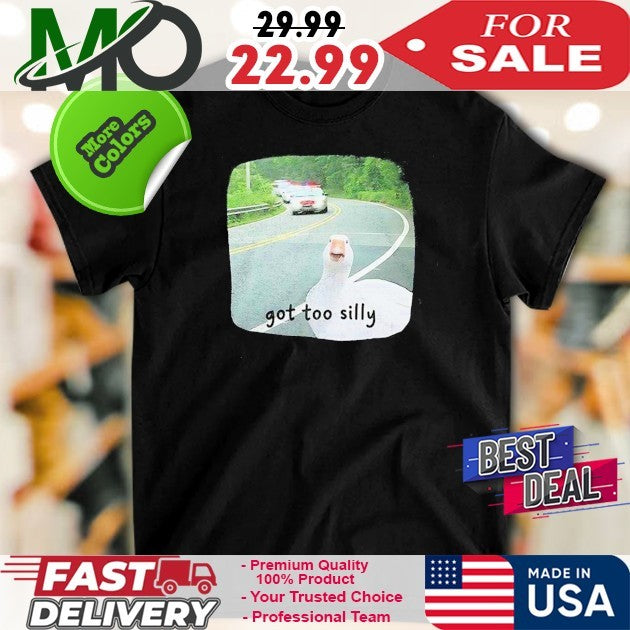 Goose Police Chase Got Too Silly Funny Meme Graphic - Adult & Kids T-Shirts, Sweatshirts & Hoodies apparel design preview 1
