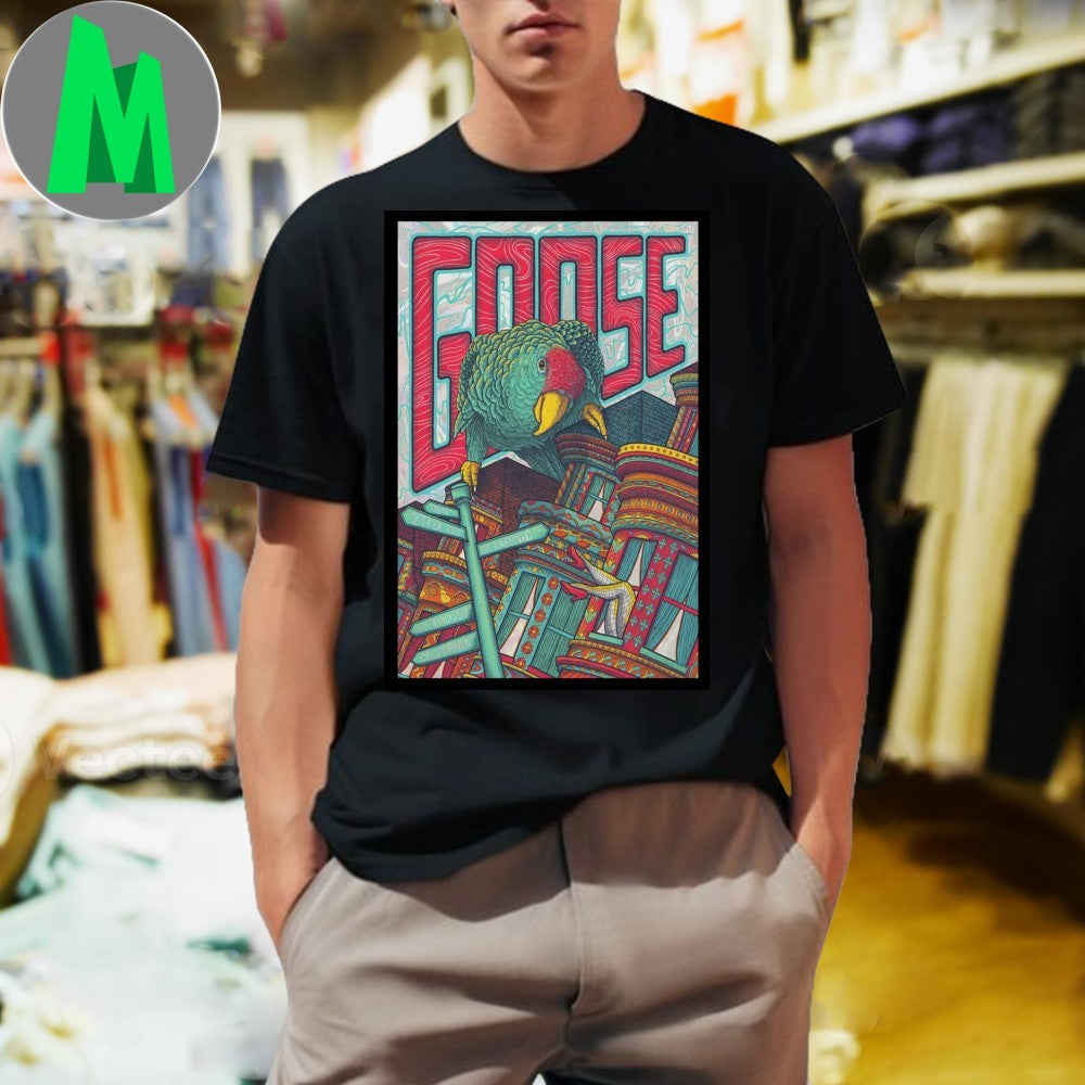 Goose San Francisco Concert Poster May 2025 Jam Band - Adult & Kids T-Shirts, Sweatshirts & Hoodies apparel design preview 1