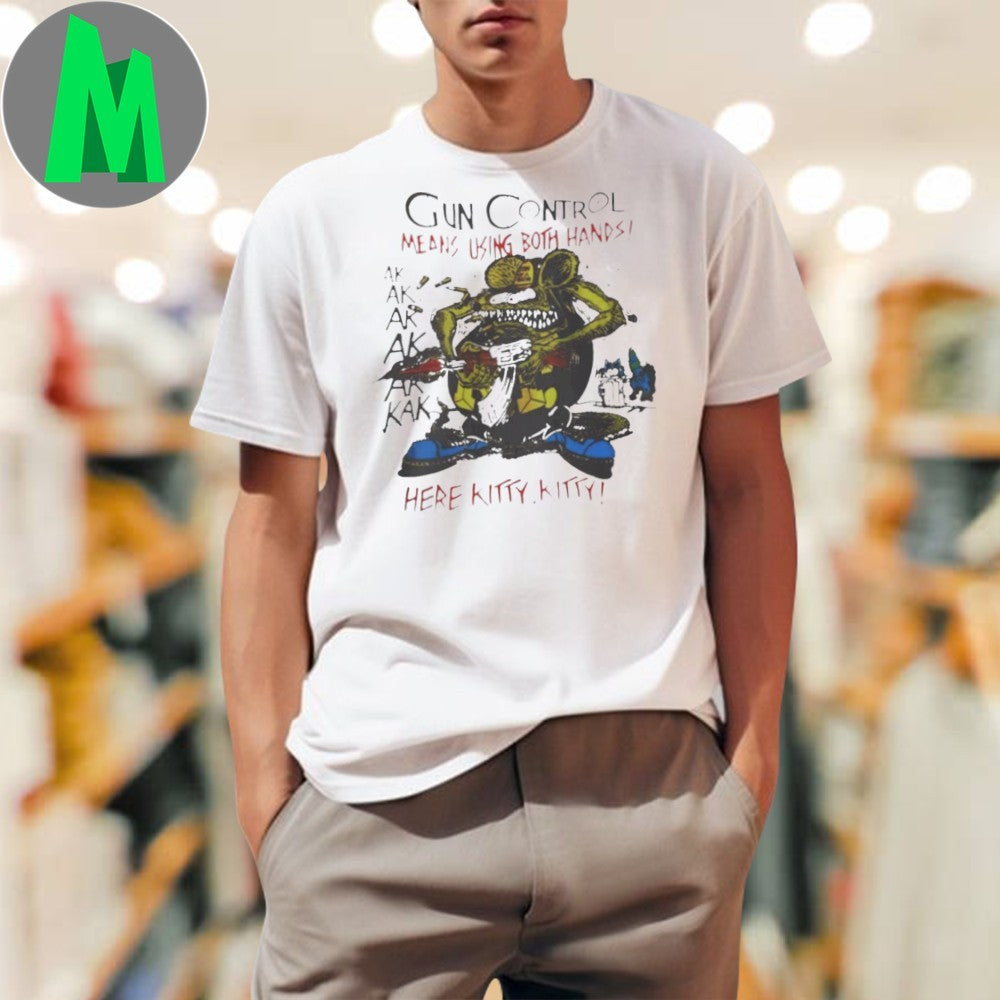 Gun Control Means Using Both Hands Ed Roth Style - Adult & Kids T-Shirts, Sweatshirts & Hoodies apparel design preview 1