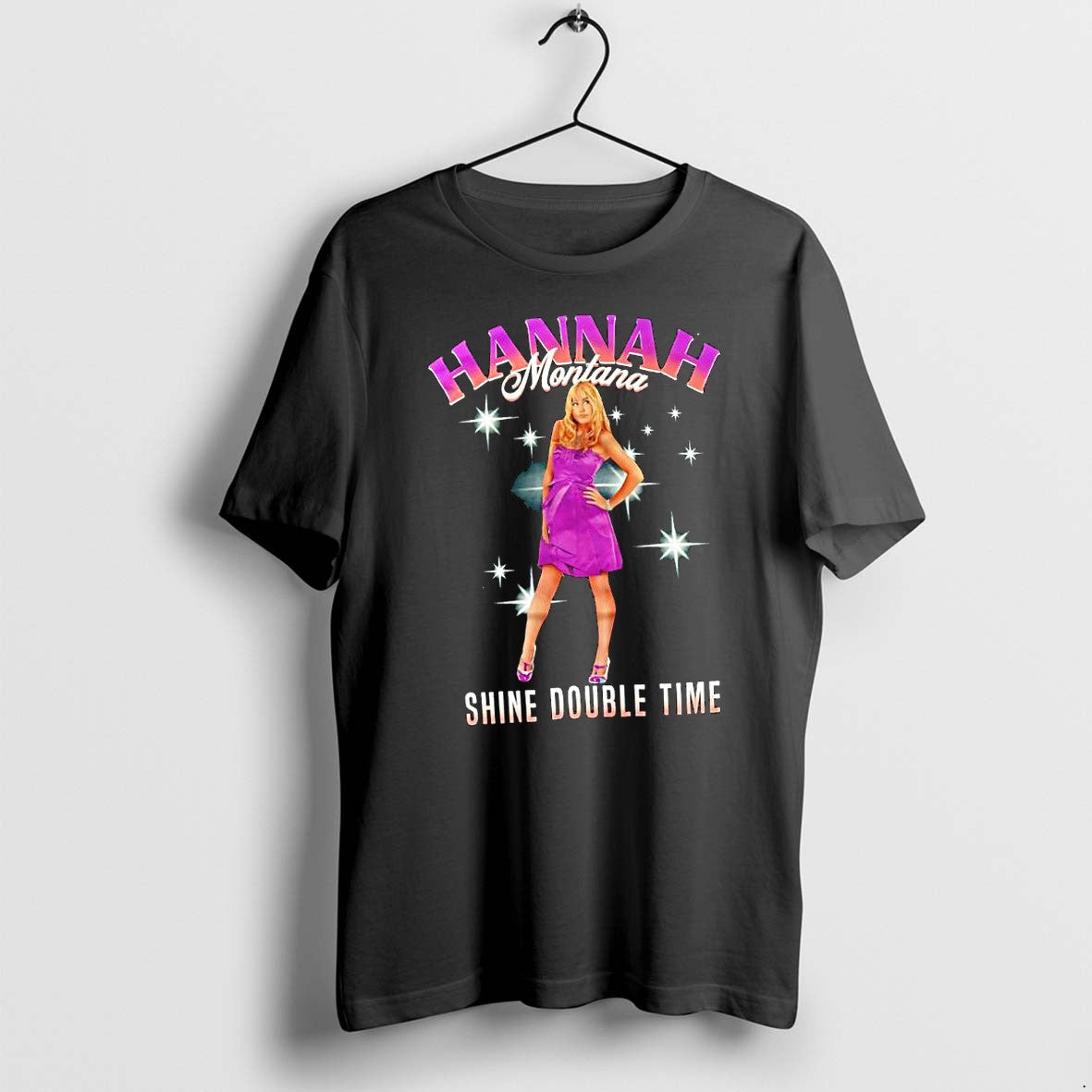 Official Hannah Montana Miley Cyrus Shine Double Time - Adult & Kids T-Shirts, Sweatshirts & Hoodies apparel design preview 1