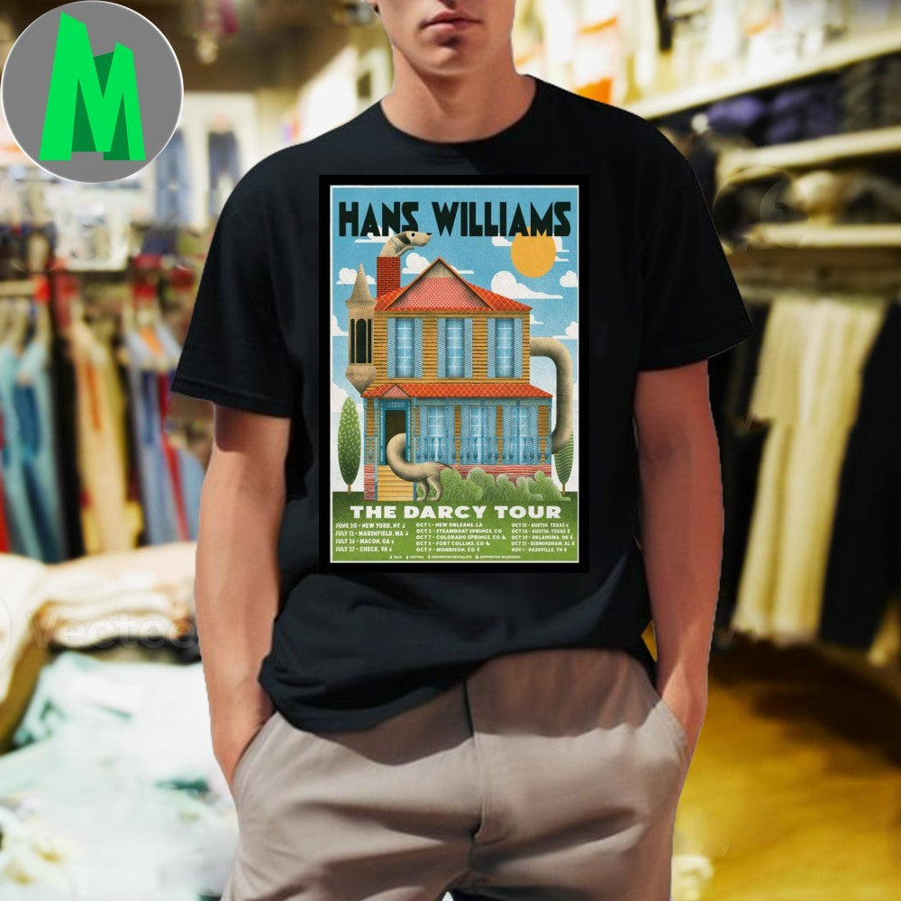 Hans Williams The Darcy Tour 2025 Concert Poster - Adult & Kids T-Shirts, Sweatshirts & Hoodies apparel design preview 1