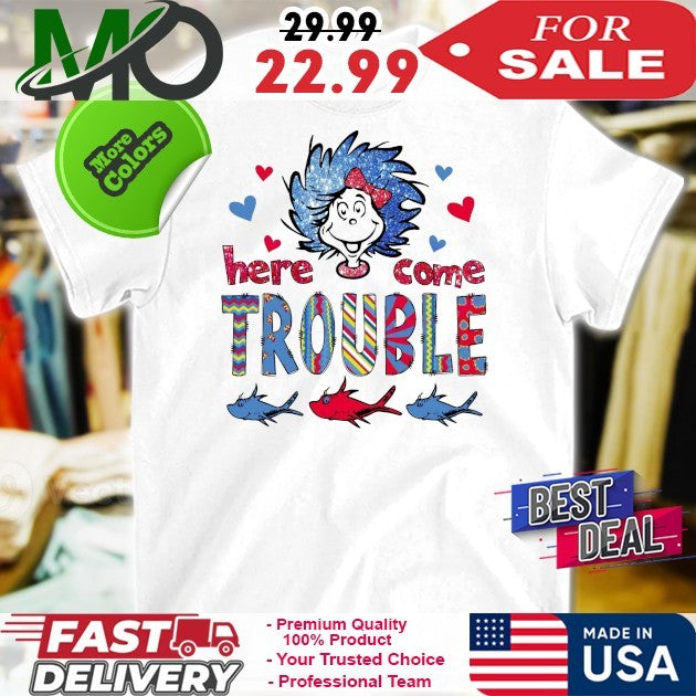 Here Comes Trouble Thing 1 2 - Adult & Kids T-Shirts, Sweatshirts & Hoodies apparel design preview 1
