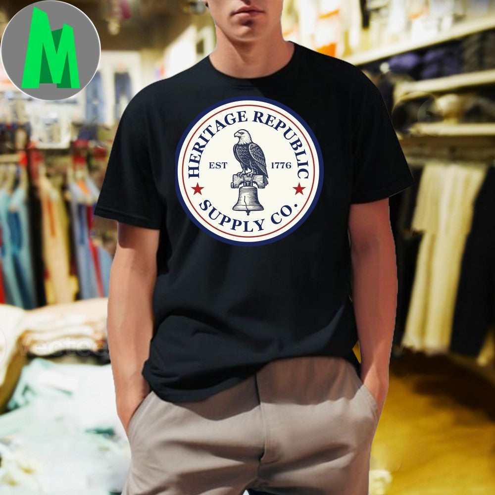 Heritage Republic Supply Co Est. 1776 Eagle Liberty - Adult & Kids T-Shirts, Sweatshirts & Hoodies apparel design preview 1