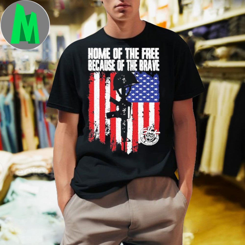 Home Of The Free Because Brave - Adult & Kids T-Shirts, Sweatshirts & Hoodies apparel design preview 1
