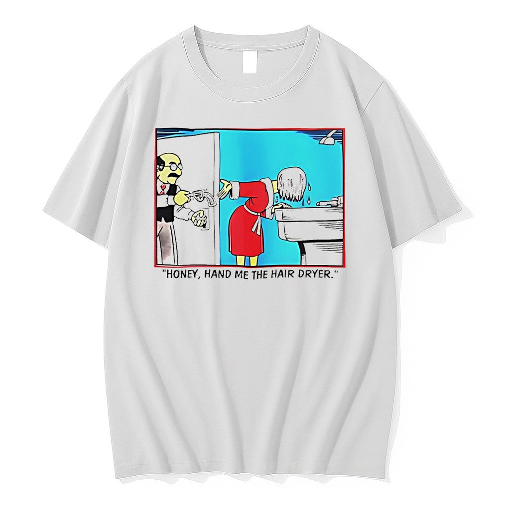 Official Honey Hand Me The Hair Dryer Cartoon Jpg - Adult & Kids T-Shirts, Sweatshirts & Hoodies apparel design preview 1