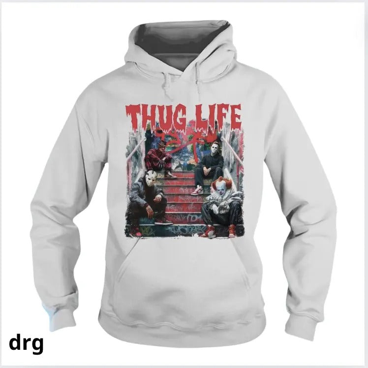 Official Horror Friend Thug Life Movie Halloween 2024 - Adult & Kids T-Shirts, Sweatshirts & Hoodies apparel design preview 1