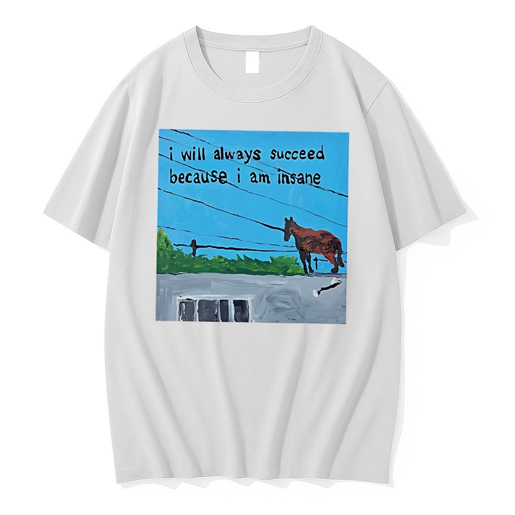 Official Horse I Will Always Succeed Because Am - Adult & Kids T-Shirts, Sweatshirts & Hoodies apparel design preview 1